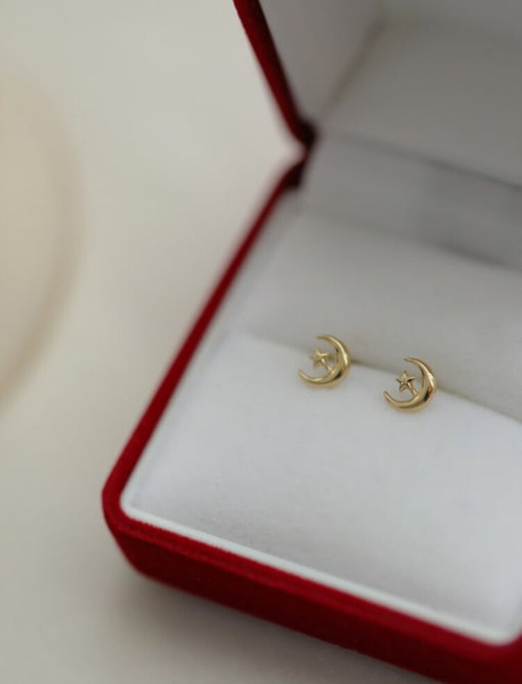 Charlotte Boutique & Bijoux BOUCLES D'OREILLES - LUNA OR