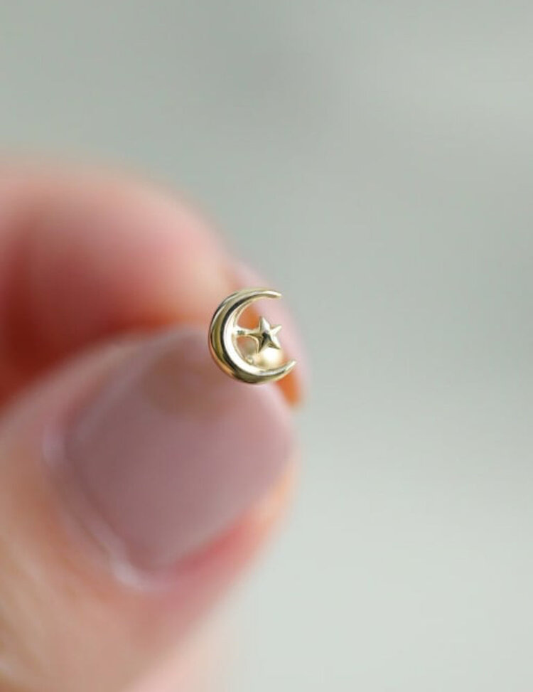 Charlotte Boutique & Bijoux BOUCLES D'OREILLES - LUNA OR