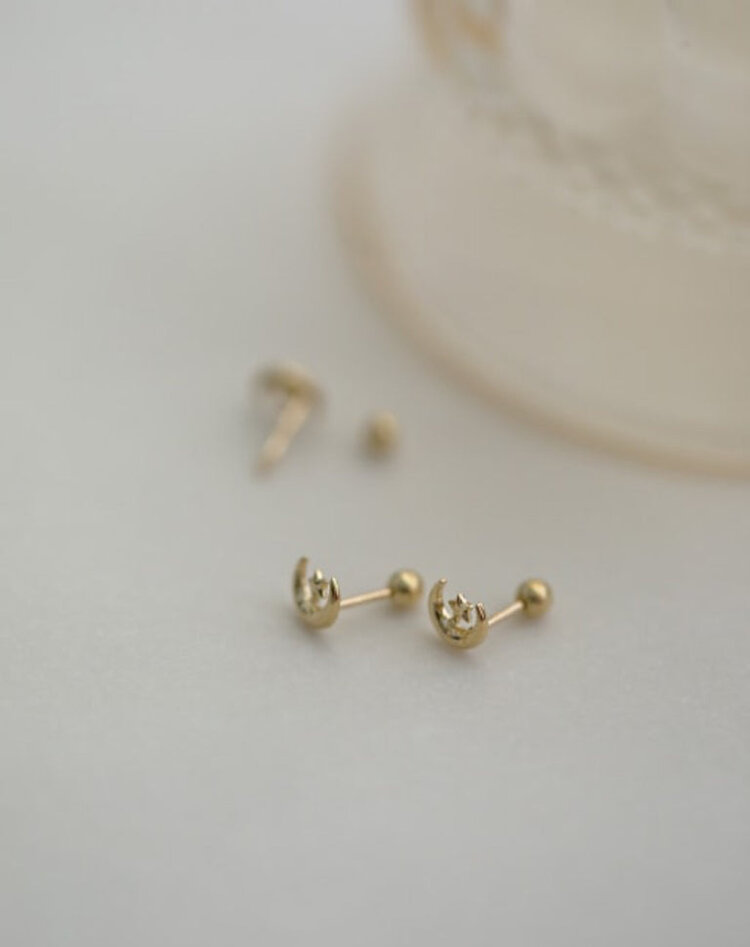 Charlotte Boutique & Bijoux BOUCLES D'OREILLES - LUNA OR