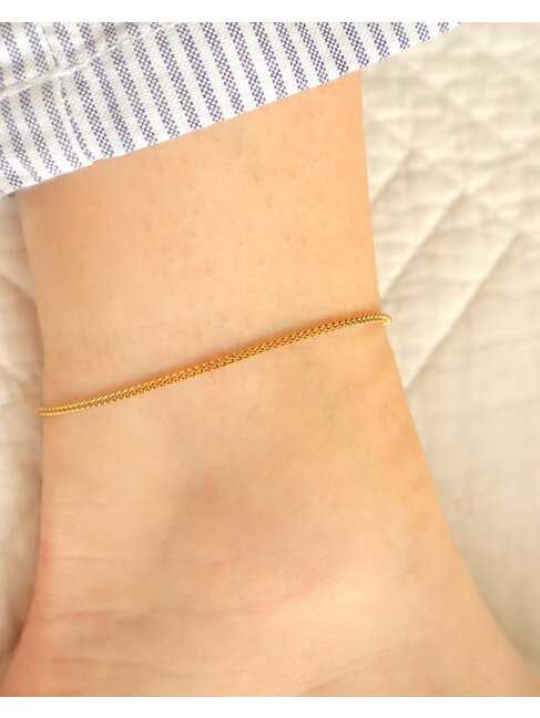 Charlotte Boutique & Bijoux CHAÎNE DE CHEVILLE JADE - ARGENT