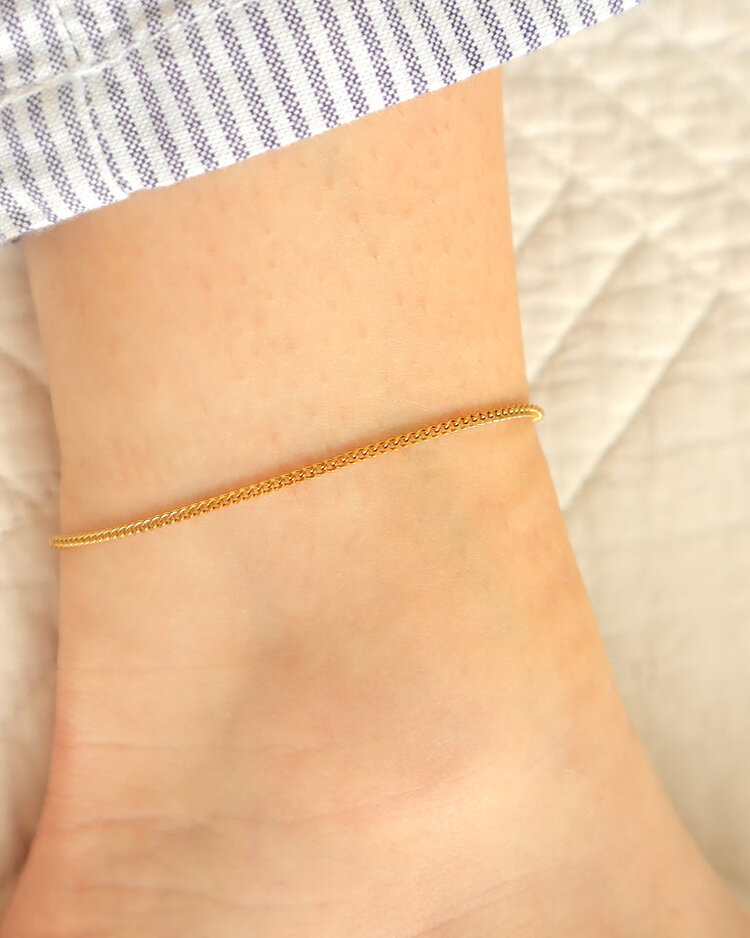 Charlotte Boutique & Bijoux CHAÎNE DE CHEVILLE JADE - ARGENT