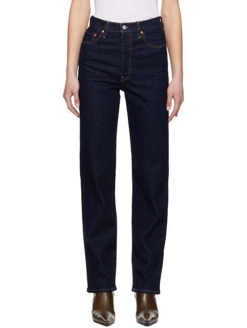 LEVI'S JEANS RIBCAGE DROIT - BLEU MARIN