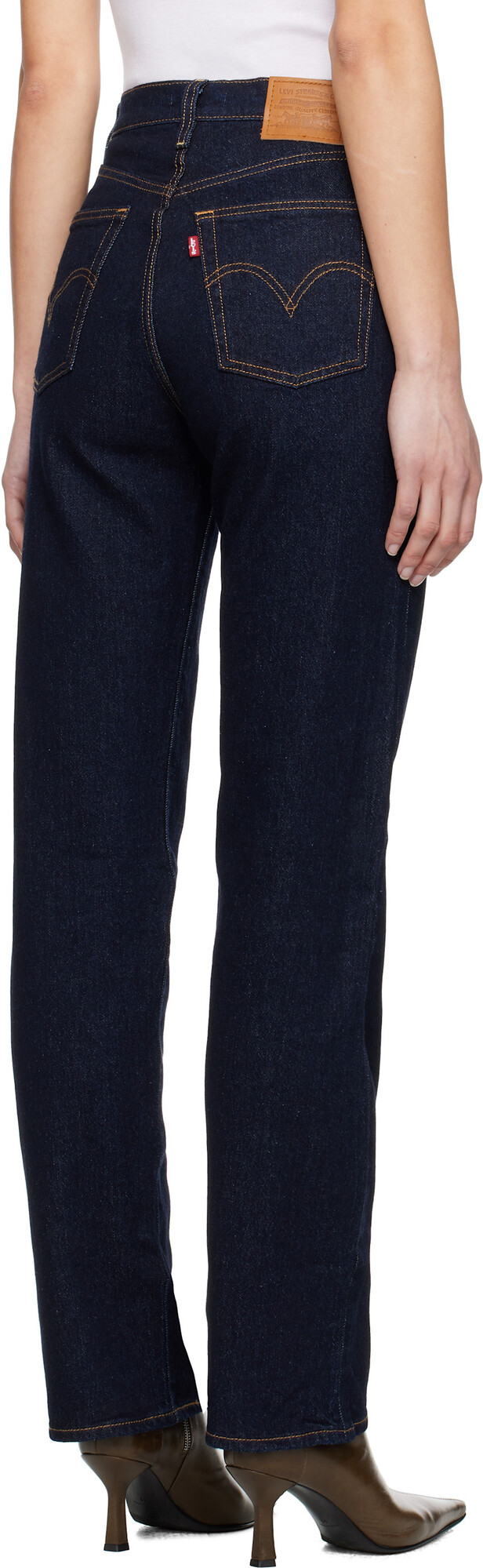 LEVI'S JEANS RIBCAGE DROIT - BLEU MARIN