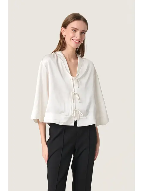 SOAKED IN LUXURY BLOUSE ELIA - WHISPER WHITE