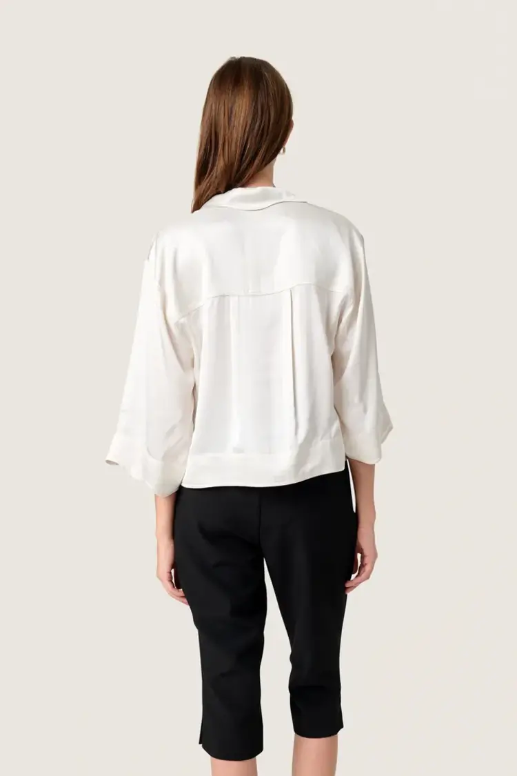 SOAKED IN LUXURY BLOUSE ELIA - WHISPER WHITE