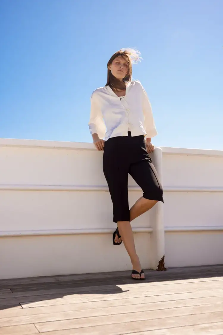 SOAKED IN LUXURY BLOUSE ELIA - WHISPER WHITE