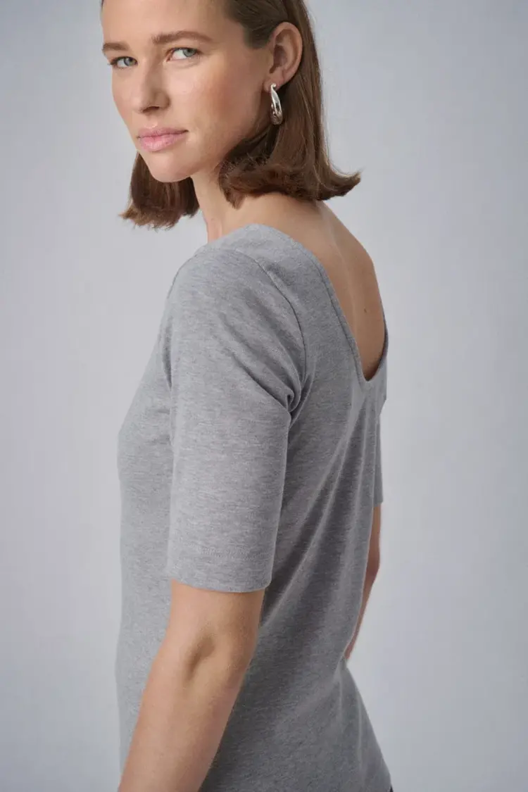 SOAKED IN LUXURY CHANDAIL COSETTA - GREY MELANGE