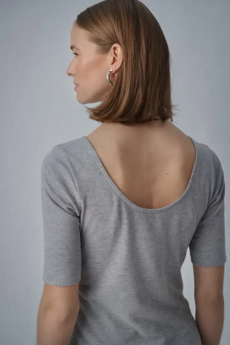 SOAKED IN LUXURY CHANDAIL COSETTA - GREY MELANGE