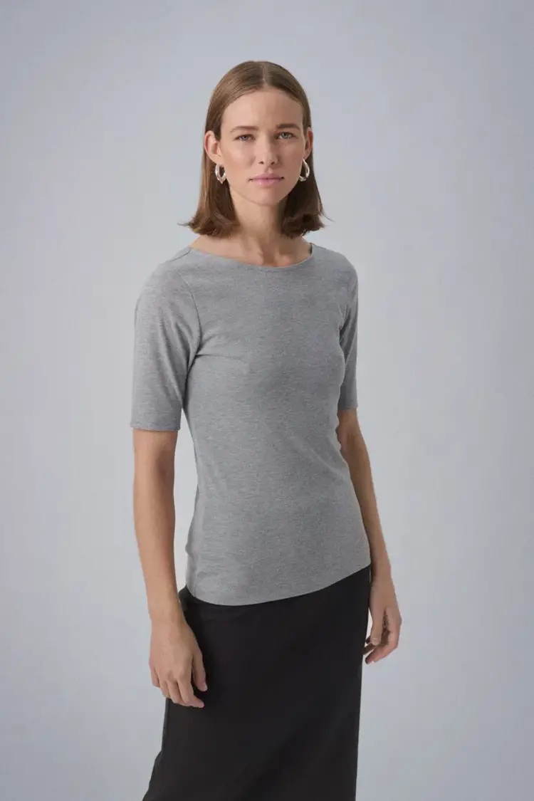 SOAKED IN LUXURY CHANDAIL COSETTA - GREY MELANGE