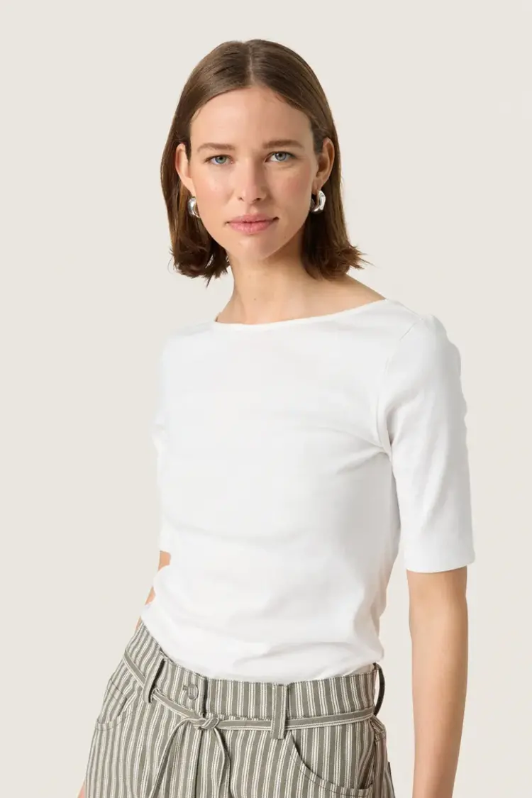 SOAKED IN LUXURY CHANDAIL COSETTA - BROKEN WHITE