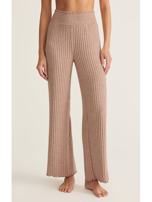 Z SUPPLY PANTALON CÔTELÉ DAWN SMOCKED - ICED COFFEE