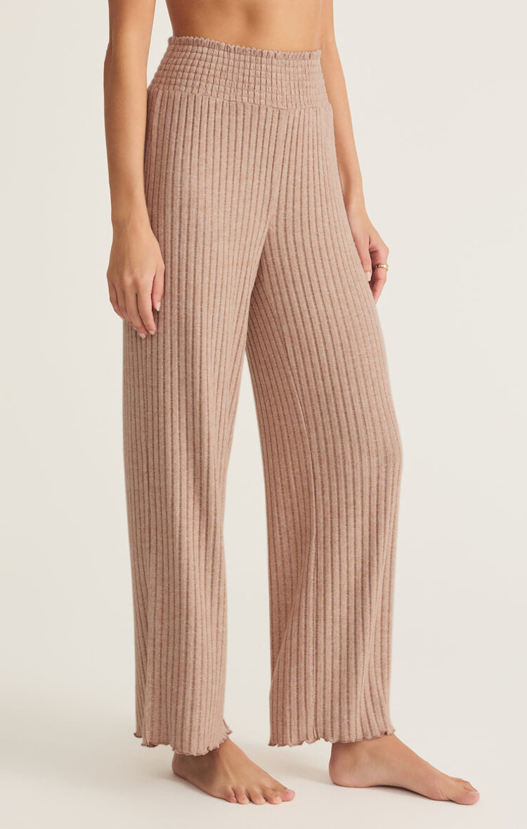 Z SUPPLY PANTALON CÔTELÉ DAWN SMOCKED - ICED COFFEE