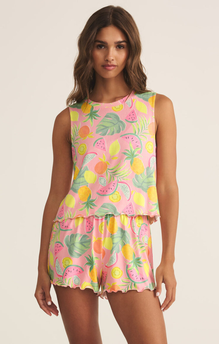 Z SUPPLY CAMISOLE FRUIT SLOANE - PINK PEONY