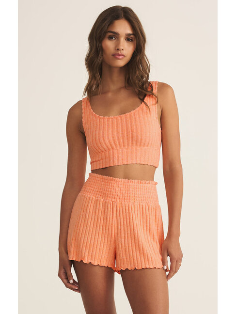 Z SUPPLY CAMISOLE BRA CÔTELÉ ZOE - MALIBU ORANGE