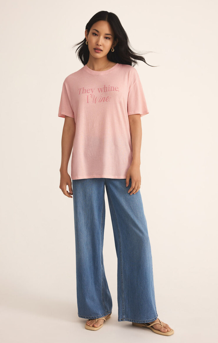 Z SUPPLY CHANDAIL BOYFRIEND WINE - CHEEKY PINK