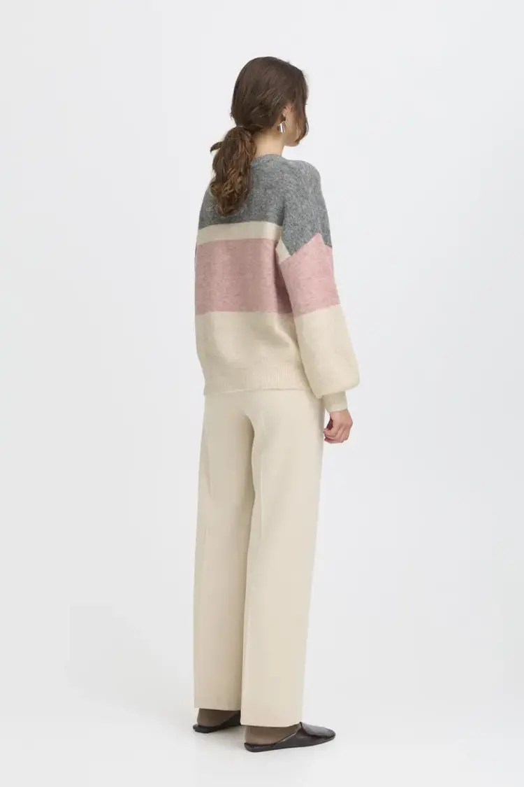 B.YOUNG TRICOT OMEA ONECK JUMPER - PALE MAUVE MIX
