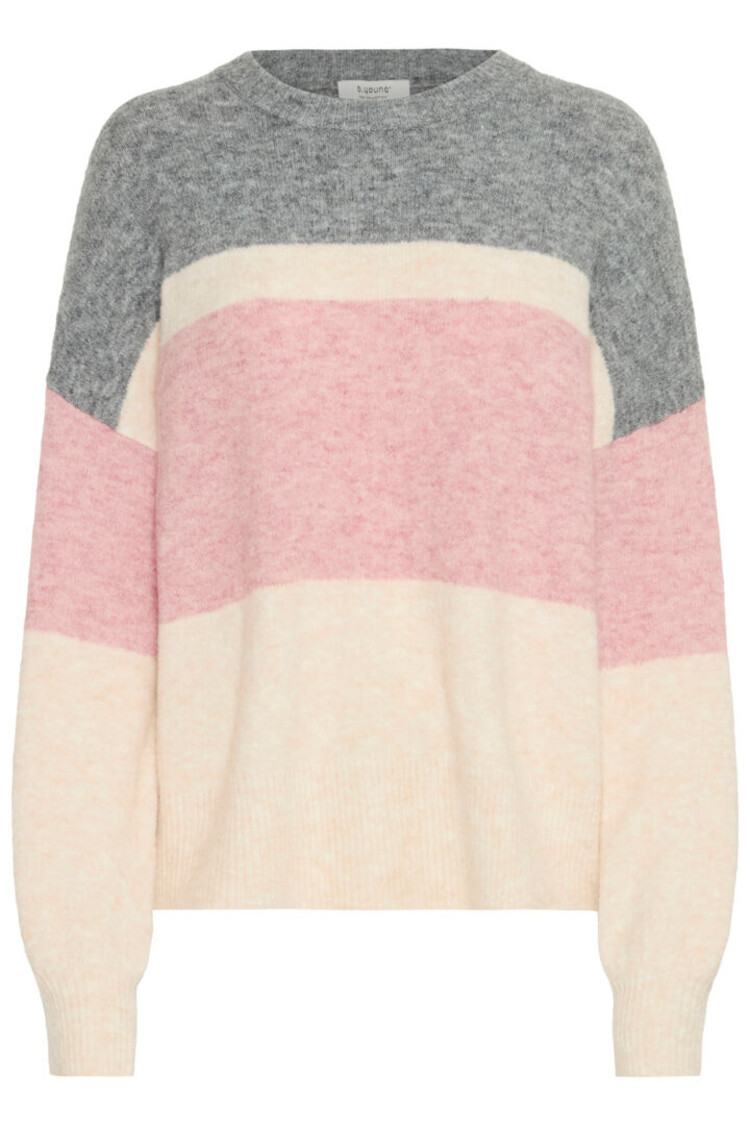 B.YOUNG TRICOT OMEA ONECK JUMPER - PALE MAUVE MIX