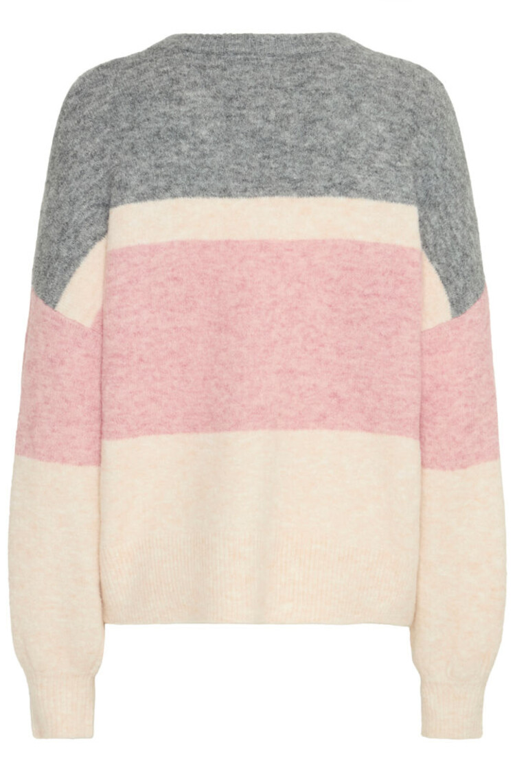 B.YOUNG TRICOT OMEA ONECK JUMPER - PALE MAUVE MIX
