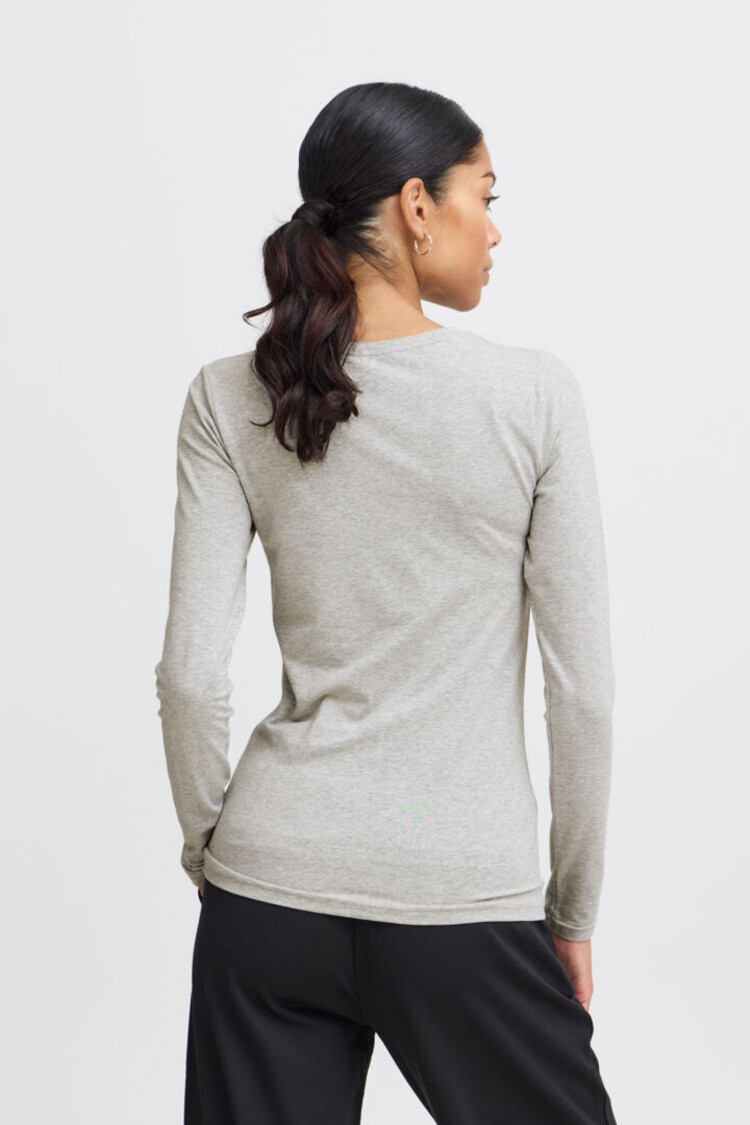 B.YOUNG CHANDAIL À MANCHES LONGUES PAMILA - GREY MELANGE