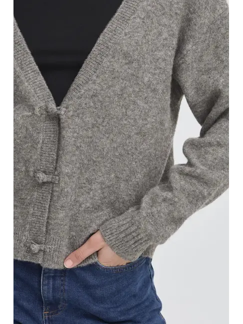ICHI CARDIGAN DASILA - DARK GREY