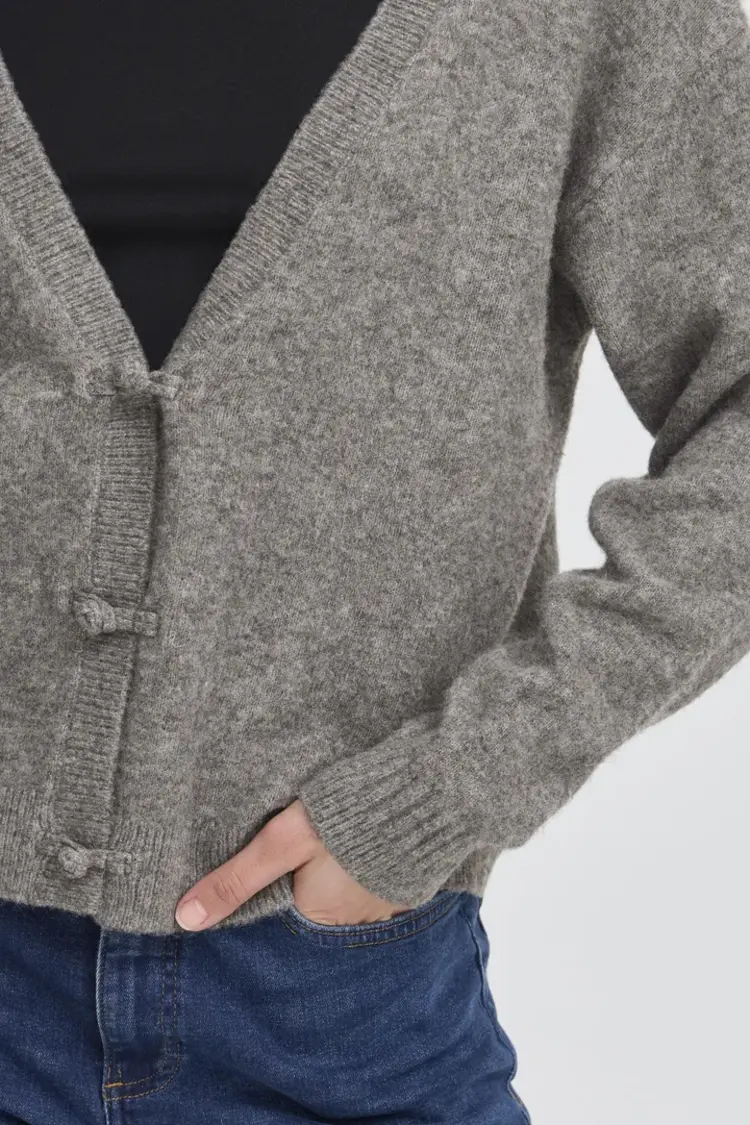 ICHI CARDIGAN DASILA - DARK GREY