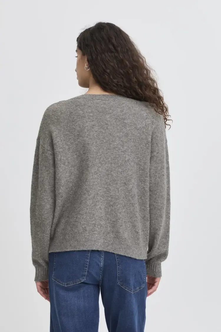 ICHI CARDIGAN DASILA - DARK GREY