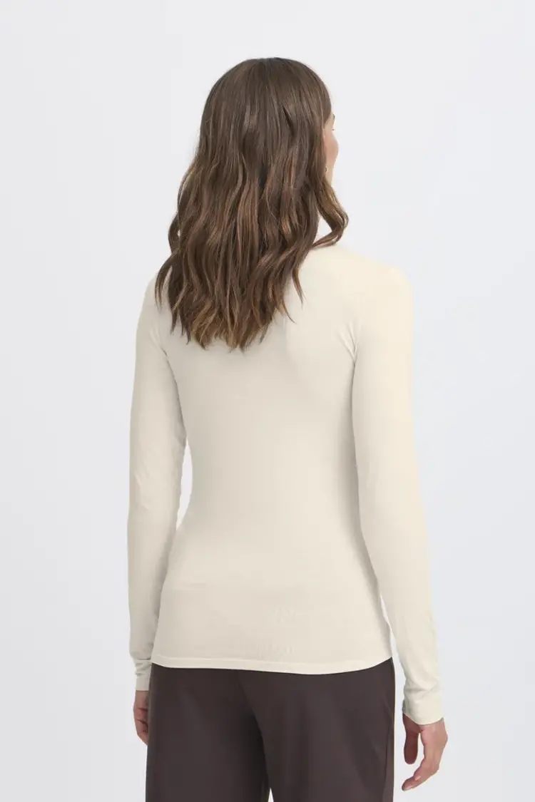 ICHI CHANDAIL À MANCHES LONGUES PHILUCA - BEIGE