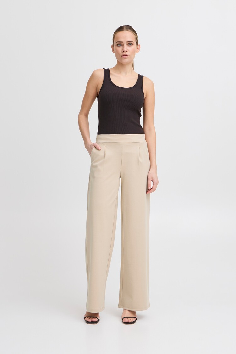ICHI PANTALON KATE WIDE LONG - DOESKIN