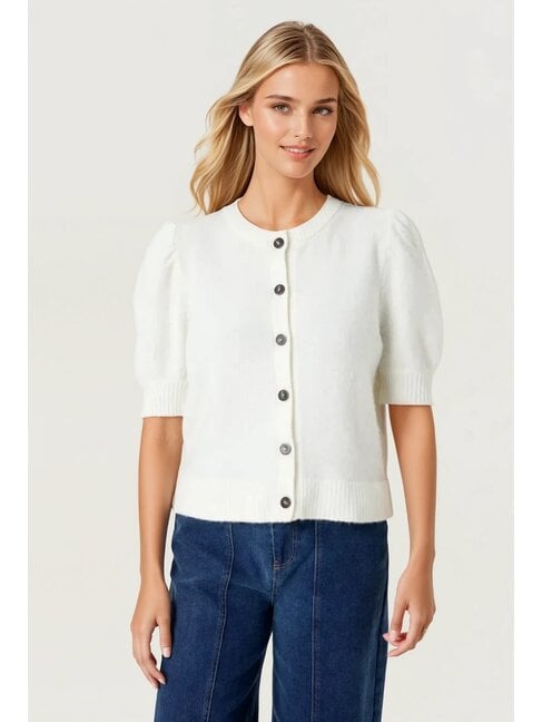 SOAKED IN LUXURY CARDIGAN AMANI - BROKEN WHITE