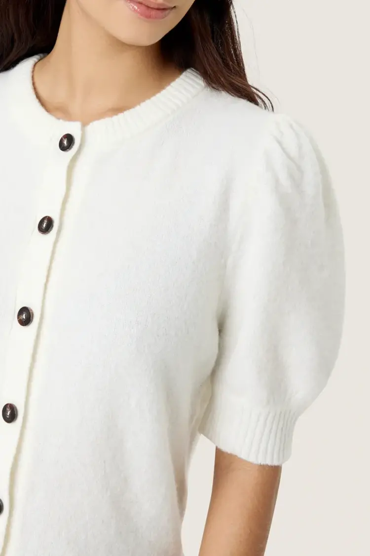 SOAKED IN LUXURY CARDIGAN AMANI - BROKEN WHITE