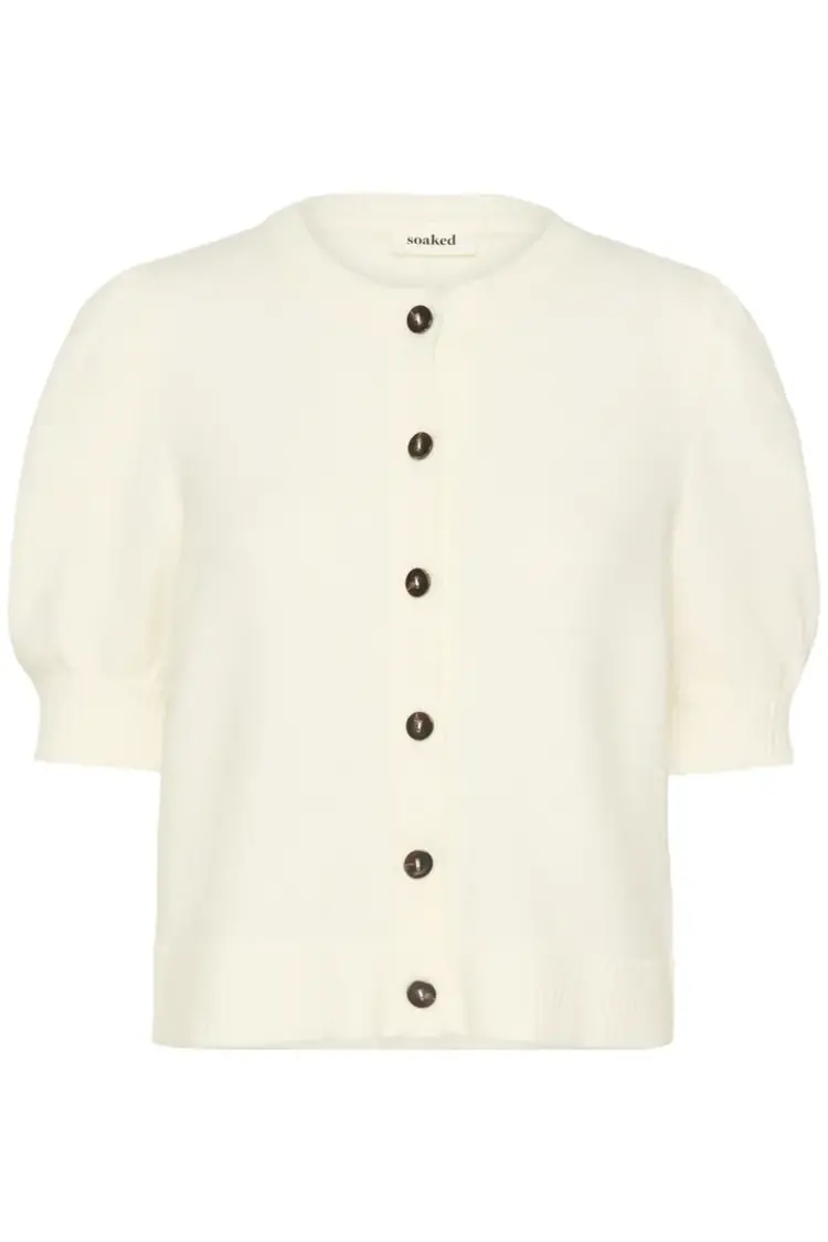 SOAKED IN LUXURY CARDIGAN AMANI - BROKEN WHITE