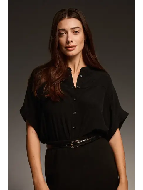 SOAKED IN LUXURY BLOUSE HELIA - NOIR