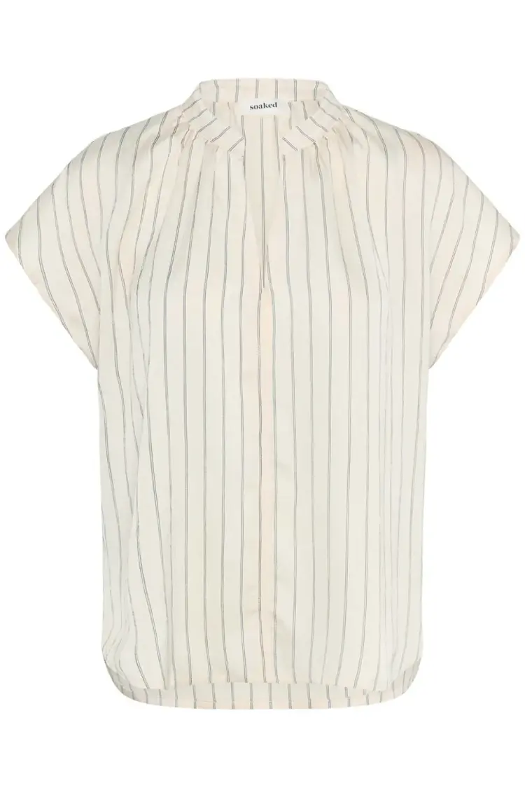 SOAKED IN LUXURY BLOUSE LOANA - STRIPE