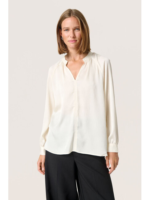 SOAKED IN LUXURY BLOUSE LOANA - WHISPER WHITE