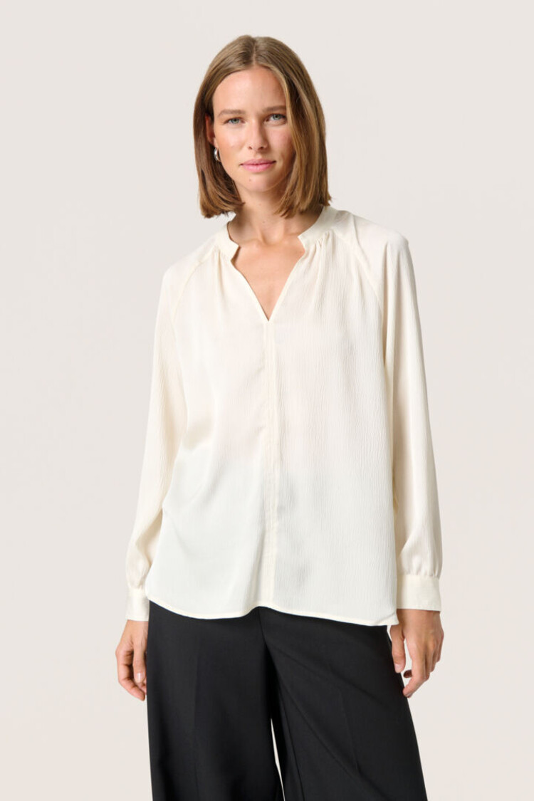 SOAKED IN LUXURY BLOUSE LOANA - WHISPER WHITE