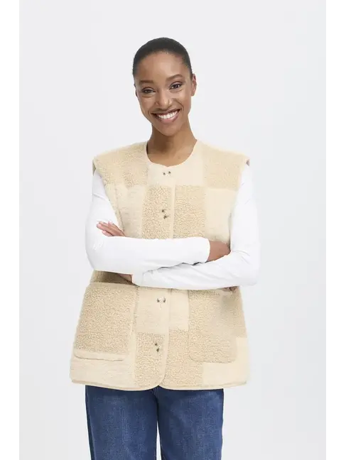 ICHI VESTE WAISTCOAT - FOG