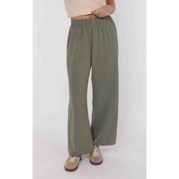 SAGE THE LABEL PANTALON FOR YOU CREPE - DUSTY OLIVE