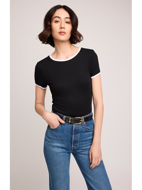 GENTLE FAWN T-SHIRT SHANIA - BLACK RINGER
