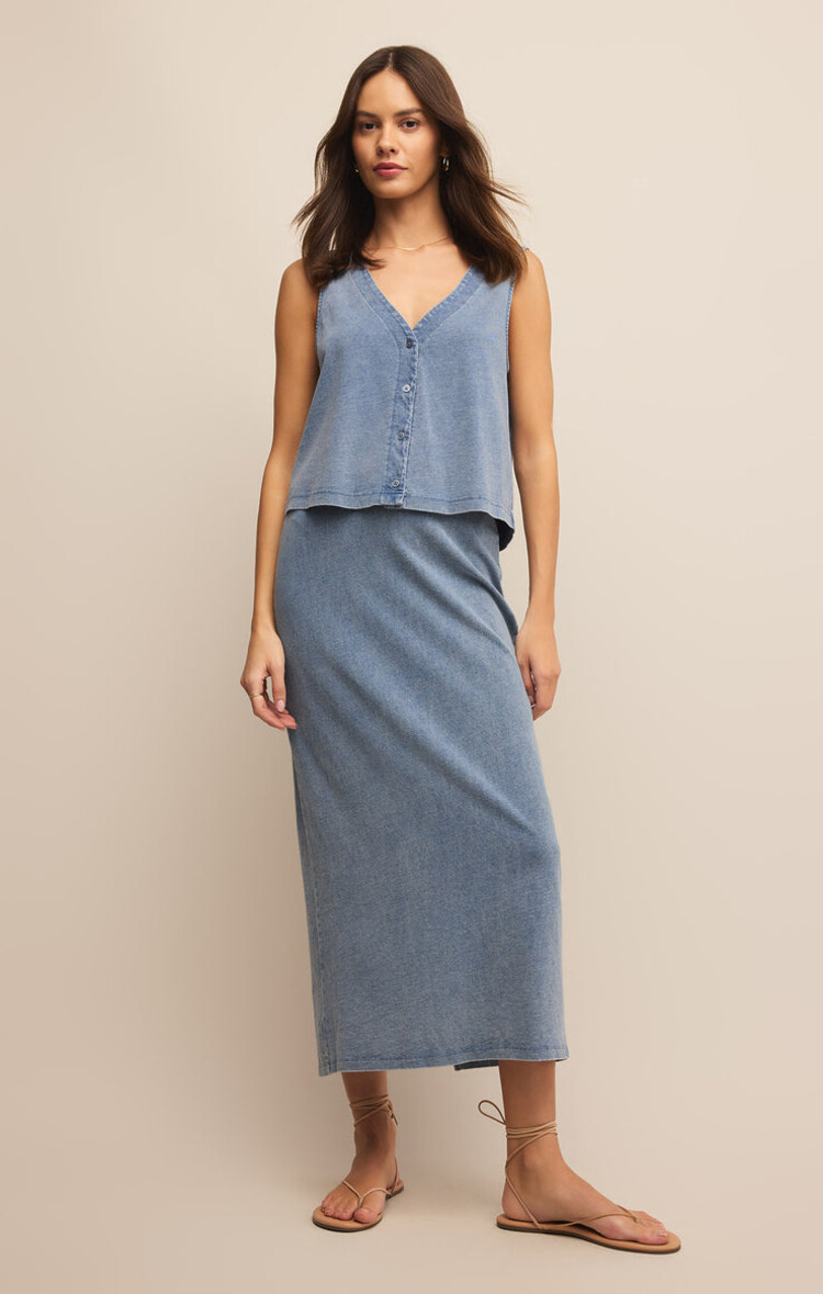 Z SUPPLY JUPE MIDI EN JEANS - VINTAGE INDIGO