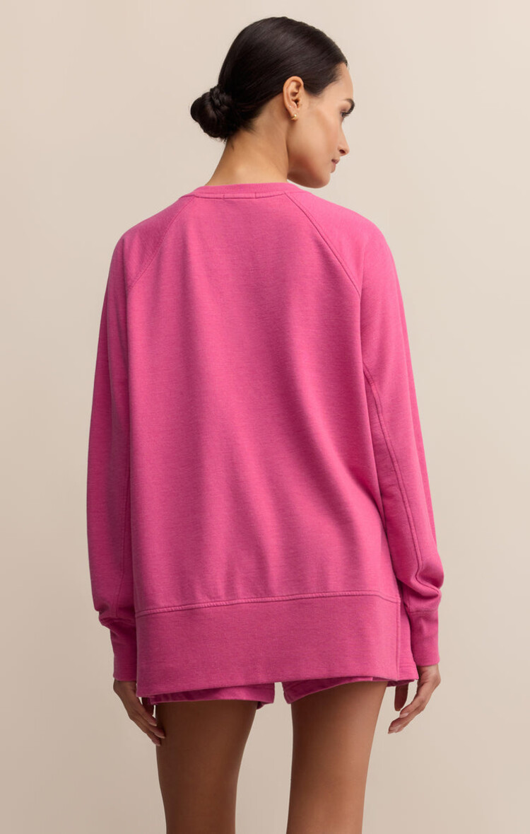 Z SUPPLY CREWNECK MODERN WEEKENDER V-NECK - ISLAND PINK