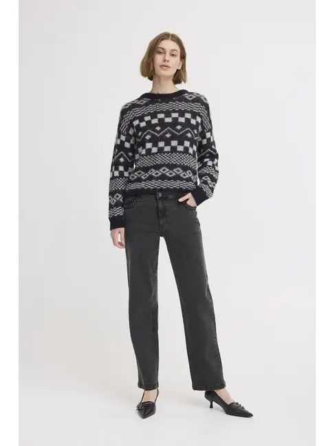 ICHI JEANS NOLIA - WASHED BLACK