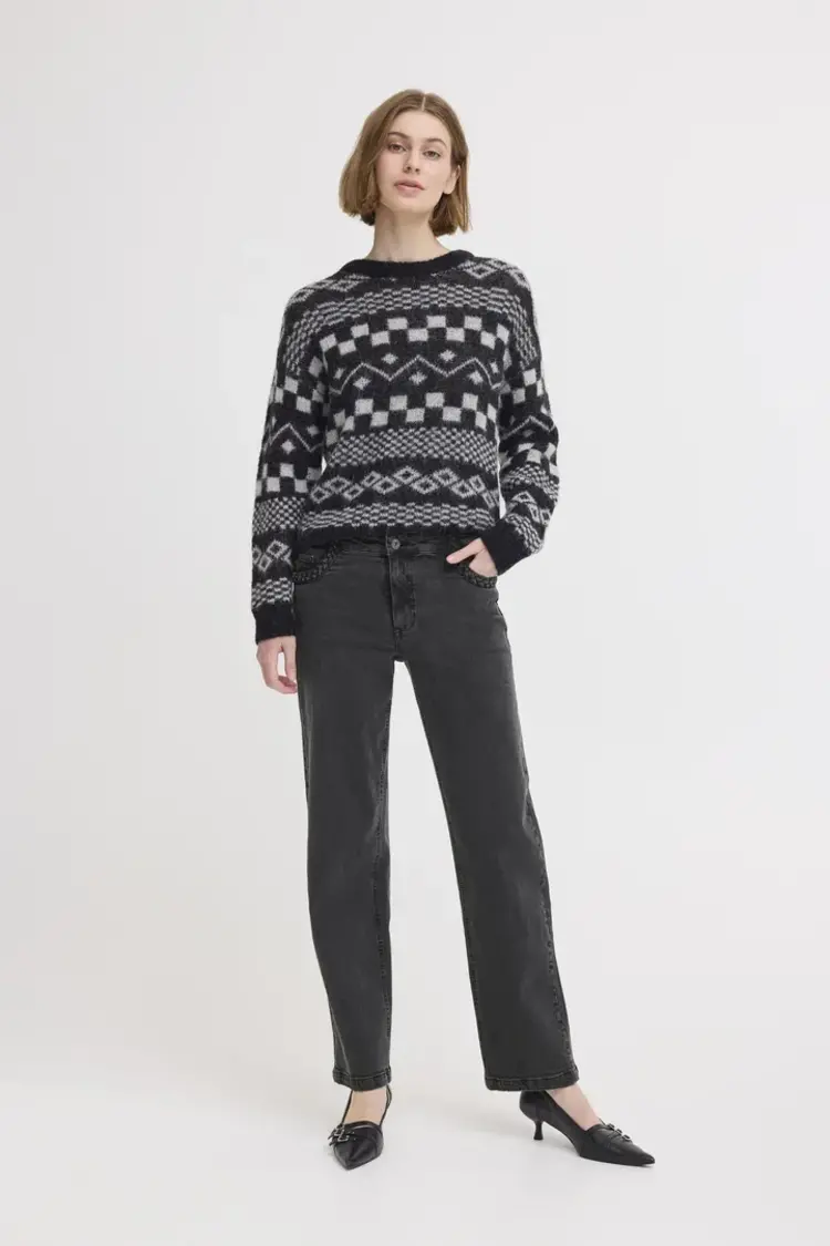 ICHI JEANS NOLIA - WASHED BLACK