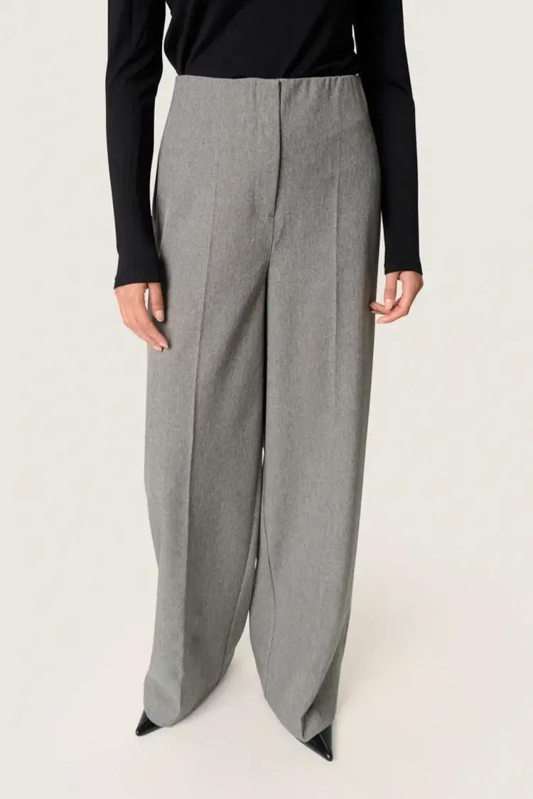 SOAKED IN LUXURY PANTALON CORINNE LILU - GRIS
