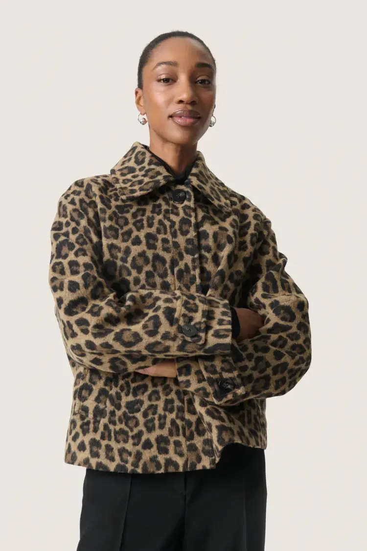 SOAKED IN LUXURY MANTEAU LEONY AKELEJE - LEOPARD