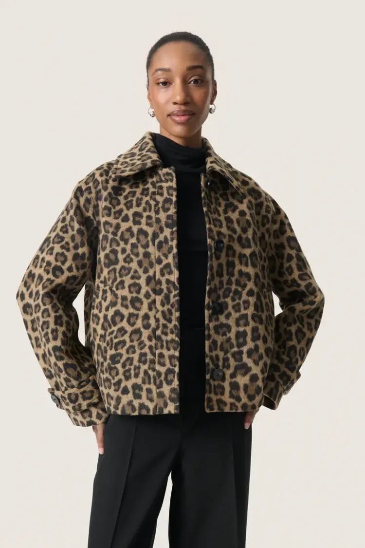 SOAKED IN LUXURY MANTEAU LEONY AKELEJE - LEOPARD