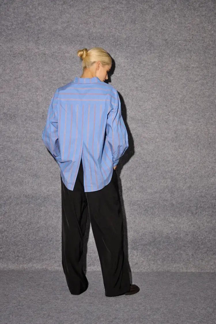 ICHI CHEMISE SADIA - BLUE YONDER STRIPE