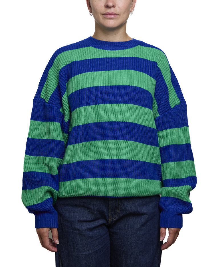 NANA THE BRAND TRICOT MELINA - LIGNES BLEU/VERT