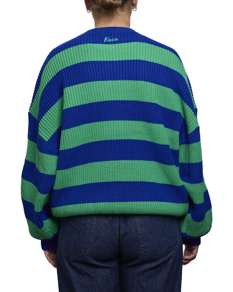 NANA THE BRAND TRICOT MELINA - LIGNES BLEU/VERT