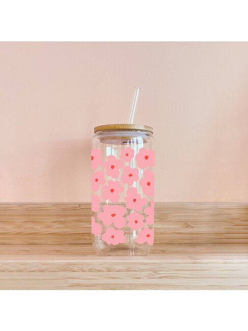 MÕMY VERRE BOHO -  CHAMP DE FLEURS ROSES