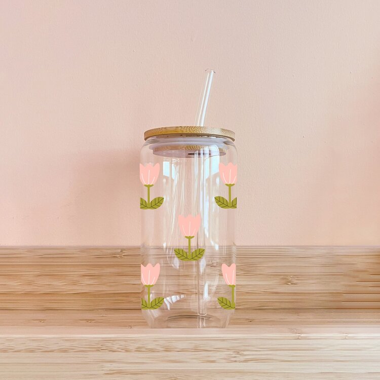 MÕMY VERRE BOHO - TULIPES ROSES